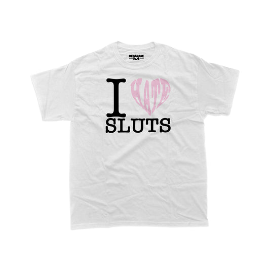 I LOVE/HATE SLUTS T-SHIRT WHITE