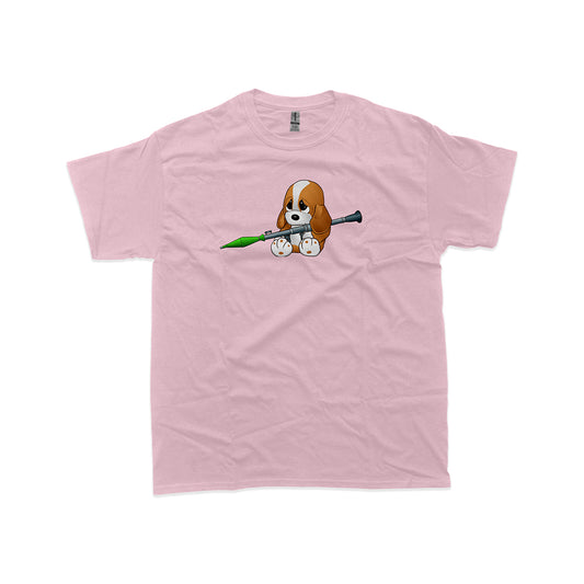 PUPPY GO BOOM T-SHIRT LIGHT PINK