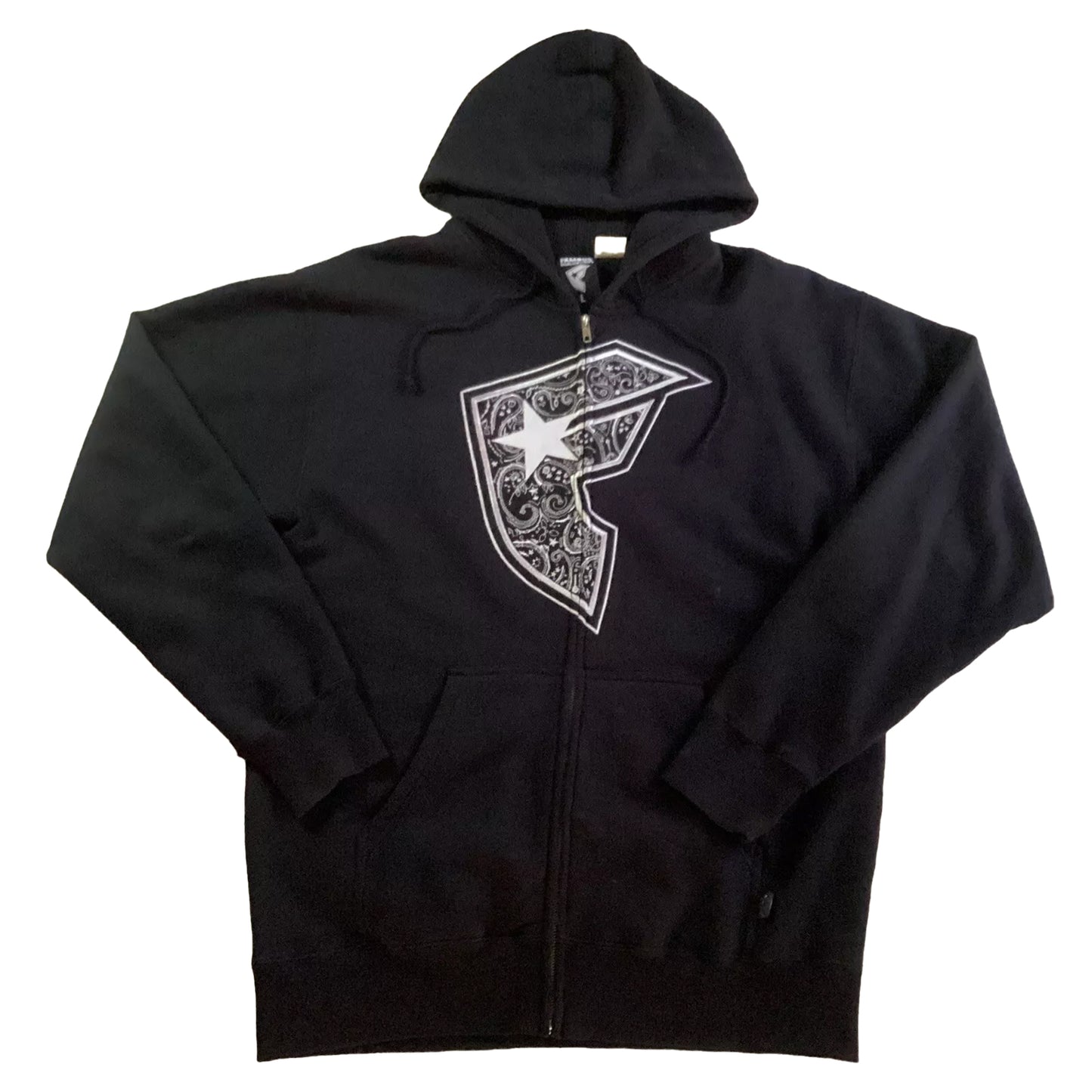 VINTAGE FAMOUS STARS AND STRAPS BANDANNA LOGO ZIP UP - PRE-OWNED